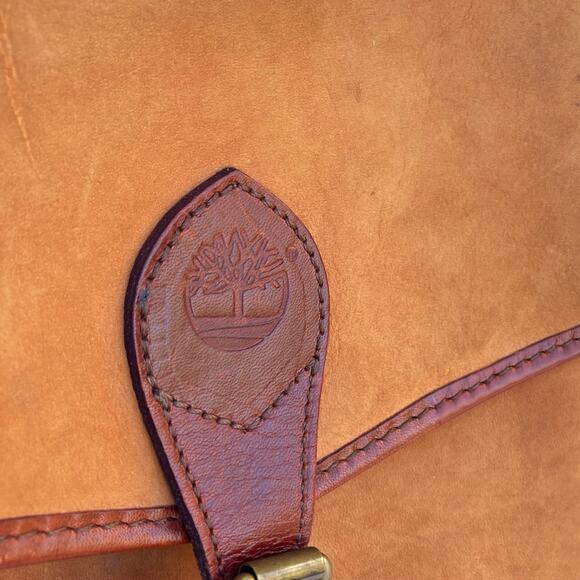 Western Timberland Crossbody | Camel Nubuck Leather Bag | Brass Hardware & Charm - Picture 8 of 16